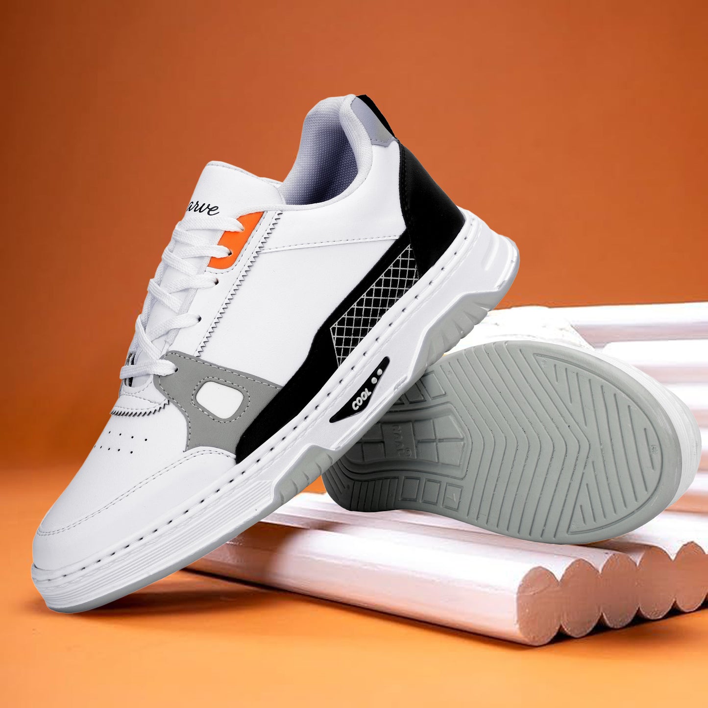 Sharvé Cool Series Men’s White Street Style Sneakers