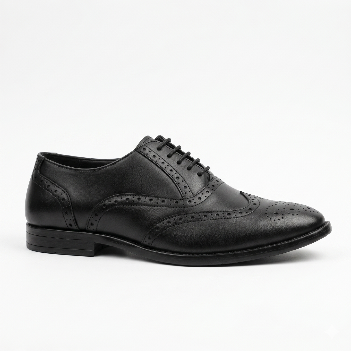 Sharve Classic Black Brogue Oxford Shoes for Men | Premium Leather Wingtip Formal Shoes | Office & Wedding Style