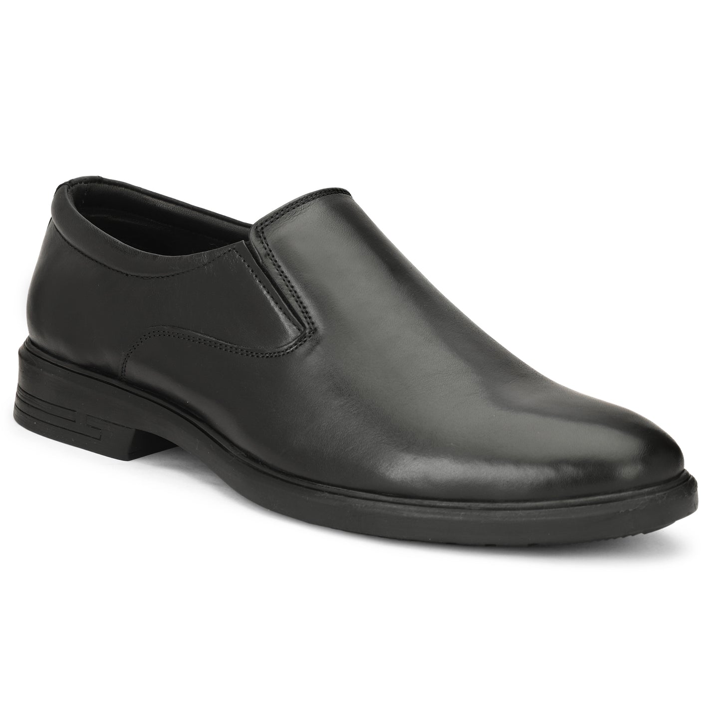 Sharve Classic Black Slip-On Formal Shoes for Men | Premium Leather Office Shoes | Lightweight Derby Style