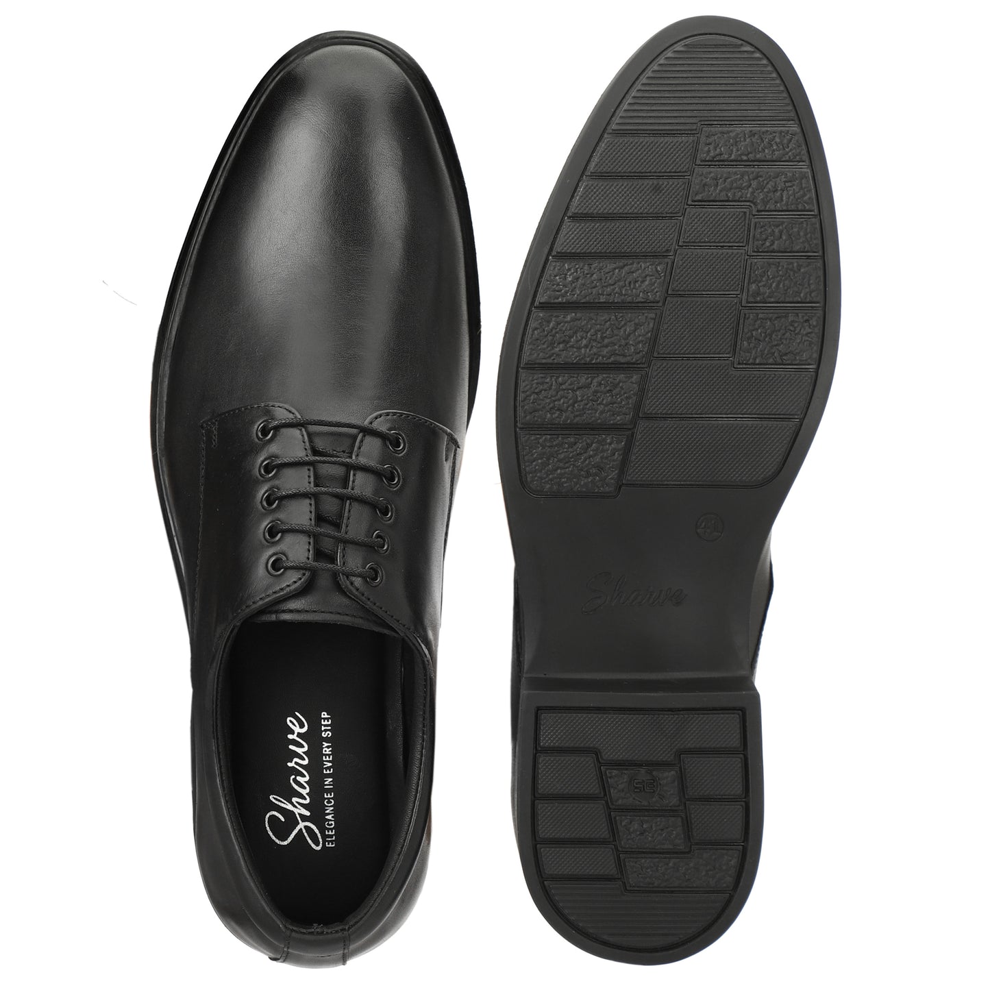 Sharve Executive Black Derby Formal Shoes