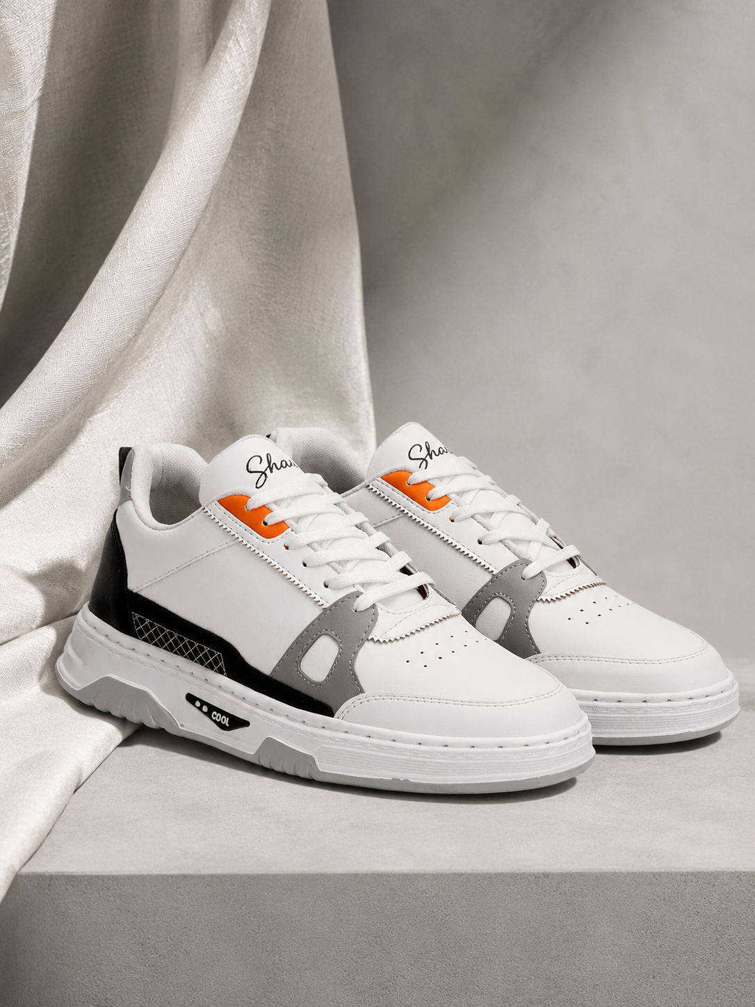 Sharvé Cool Series Men’s White Street Style Sneakers